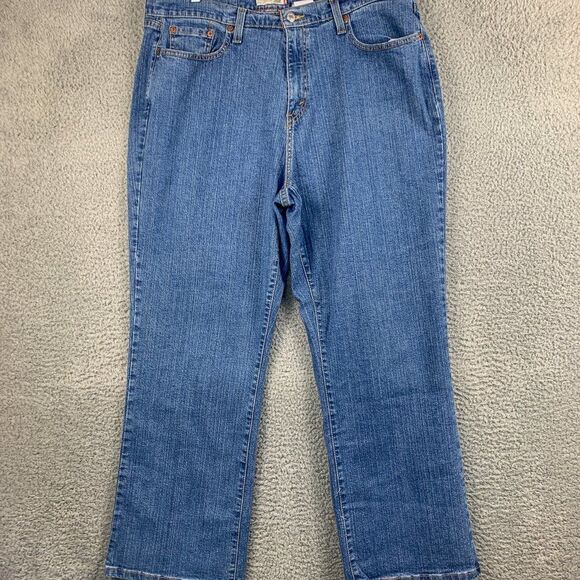 Levis 550 Jeans Womens 20 Short Blue Relaxed Bootcut Denim Western Stretch 36x29 - Picture 1 of 16